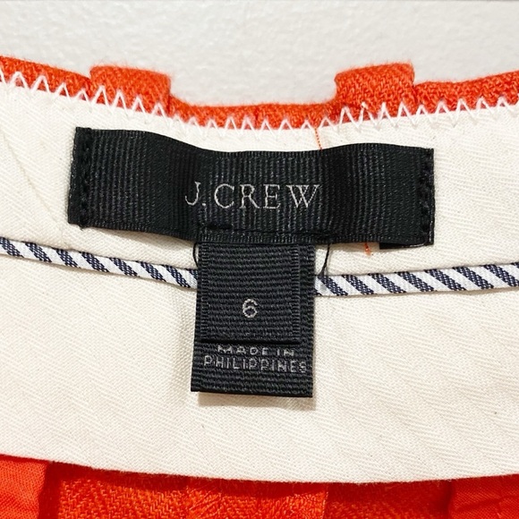 J.CREW Novelty Linen Gazebo Wide Leg Crop Pants Size 6 Coastal Colorful Preppy - Picture 5 of 8